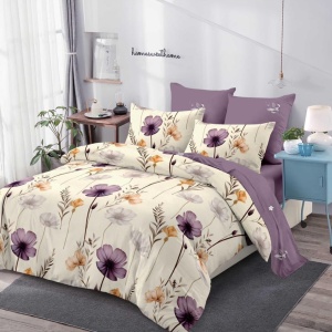 Lenjerie Finet 6 Piese cu Cearceaf Normal pentru Pat Matrimonial-GR6C 879