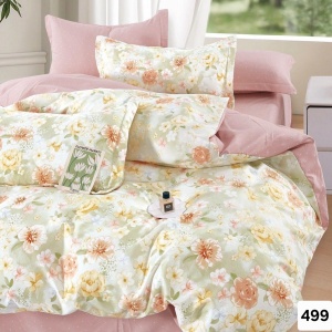Lenjerie Finet 6 Piese cu Cearceaf Normal pentru Pat Matrimonial-GR6E 499