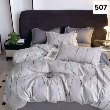 Lenjerie Finet 6 Piese cu Cearceaf Normal pentru Pat Matrimonial-GR6E 507