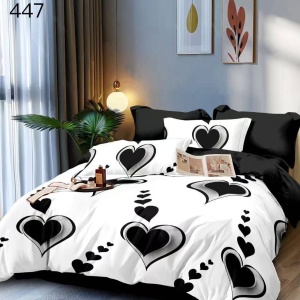 Lenjerie Finet 6 Piese cu Cearceaf Normal pentru Pat Matrimonial-GR6E 447