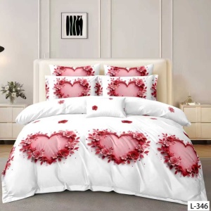 Lenjerie Finet 6 Piese cu Cearceaf Normal pentru Pat Matrimonial-GR6L 346