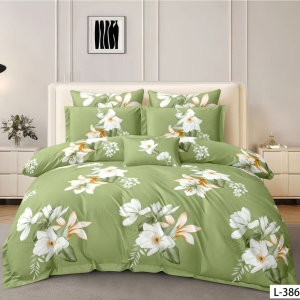 Lenjerie Finet 6 Piese cu Cearceaf Normal pentru Pat Matrimonial-GR6L 386