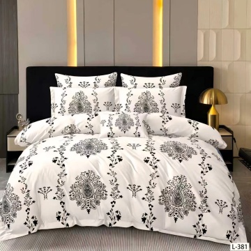 Lenjerie Finet 6 Piese cu Cearceaf Normal pentru Pat Matrimonial-GR6L 381
