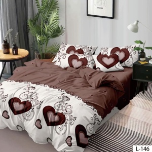 Lenjerie Finet 6 Piese cu Cearceaf Normal pentru Pat Matrimonial-GR6L 146