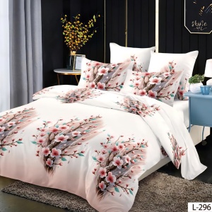 Lenjerie Finet 6 Piese cu Cearceaf Normal pentru Pat Matrimonial-GR6L 296