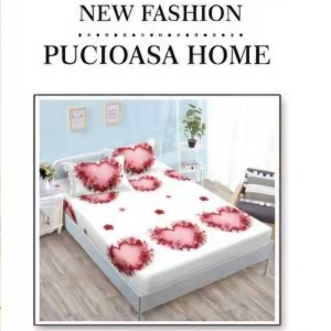 Lenjerie cu Elastic din Finet 4 Piese pentru Pat Matrimonial-FE4L 346 - Img 3
