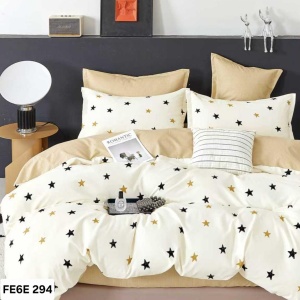 Lenjerie cu Elastic din Finet 6 Piese pentru Pat Matrimonial-FE6E 294