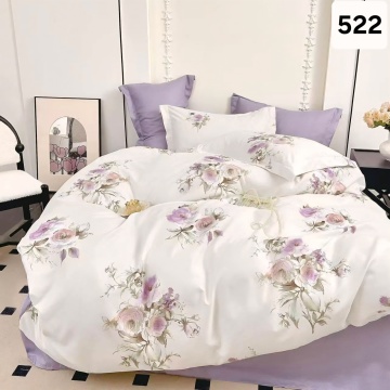 Lenjerie Finet 6 Piese cu Cearceaf Normal pentru Pat Matrimonial-GR6E 522