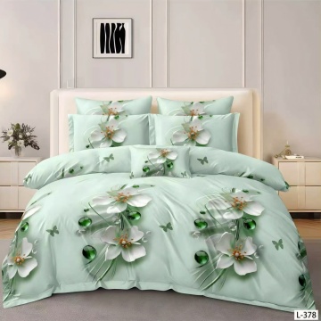 Lenjerie Finet 6 Piese cu Cearceaf Normal pentru Pat Matrimonial-GR6L 378