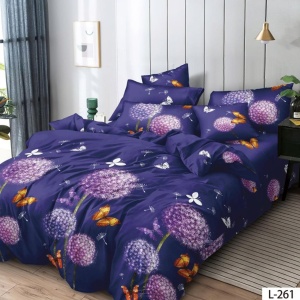 Lenjerie Finet 6 Piese cu Cearceaf Normal pentru Pat Matrimonial-GR6L 261