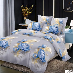 Lenjerie Finet 6 Piese cu Cearceaf Normal pentru Pat Matrimonial-GR6L 299