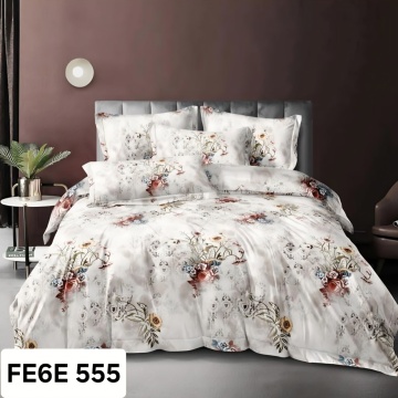 Lenjerie cu Elastic din Finet 6 Piese pentru pat Matrimonial -FE6E 555