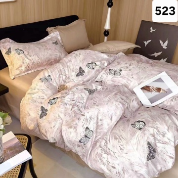 Lenjerie Finet 6 Piese cu Cearceaf Normal pentru Pat Matrimonial-GR6E 523