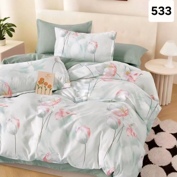 Lenjerie Finet 6 Piese cu Cearceaf Normal pentru Pat Matrimonial-GR6E 533