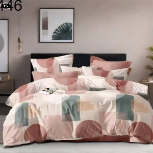 Lenjerie Finet 6 Piese cu Cearceaf Normal pentru Pat Matrimonial-GR6E 446