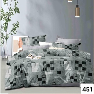 Lenjerie Finet 6 Piese cu Cearceaf Normal pentru Pat Matrimonial-GR6E 451