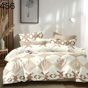 Lenjerie Finet 6 Piese cu Cearceaf Normal pentru Pat Matrimonial-GR6E 456