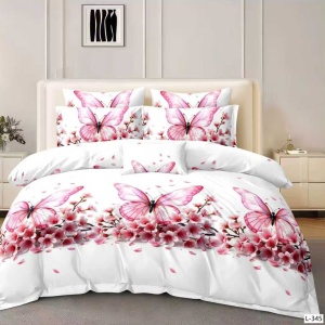 Lenjerie Finet 6 Piese cu Cearceaf Normal pentru Pat Matrimonial-GR6L 345