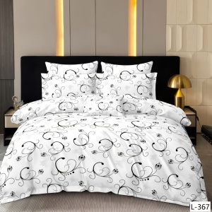 Lenjerie Finet 6 Piese cu Cearceaf Normal pentru Pat Matrimonial-GR6L 367