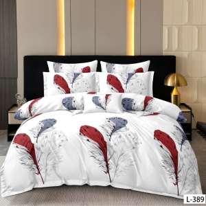 Lenjerie Finet 6 Piese cu Cearceaf Normal pentru Pat Matrimonial-GR6L 389