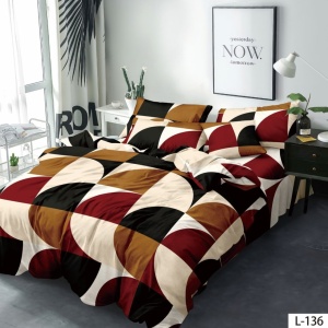 Lenjerie Finet 6 Piese cu Cearceaf Normal pentru Pat Matrimonial-GR6L 136