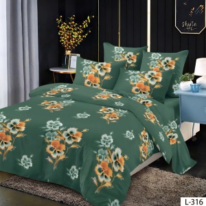 Lenjerie Finet 6 Piese cu Cearceaf Normal pentru Pat Matrimonial-GR6L 316