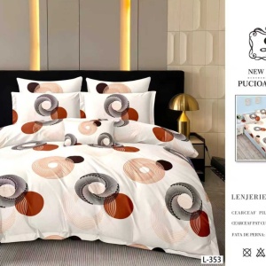 Lenjerie cu Elastic din Finet 4 Piese pentru Pat Matrimonial-FE4L 353 - Img 2
