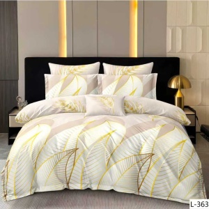 Lenjerie cu Elastic din Finet 4 Piese pentru Pat Matrimonial-FE4L 363