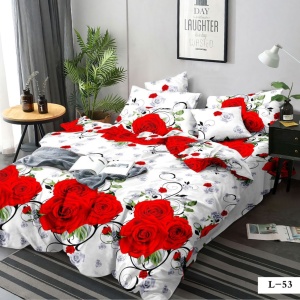 Lenjerie cu Elastic din Finet 4 Piese pentru Pat Matrimonial-FE4L 53