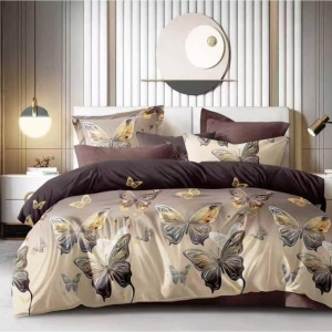 Lenjerie cu Elastic din Finet 6 Piese pentru pat Matrimonial-FE6E 389