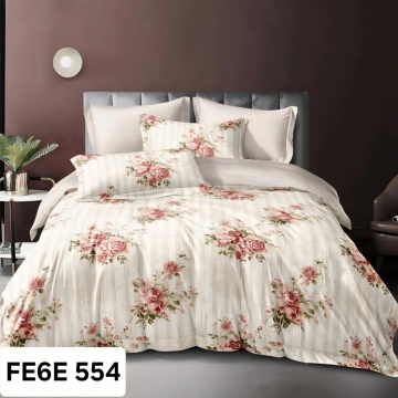Lenjerie cu Elastic din Finet 6 Piese pentru pat Matrimonial -FE6E 554