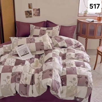 Lenjerie Finet 6 Piese cu Cearceaf Normal pentru Pat Matrimonial-GR6E 517