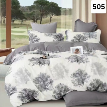 Lenjerie Finet 6 Piese cu Cearceaf Normal pentru Pat Matrimonial-GR6E 505