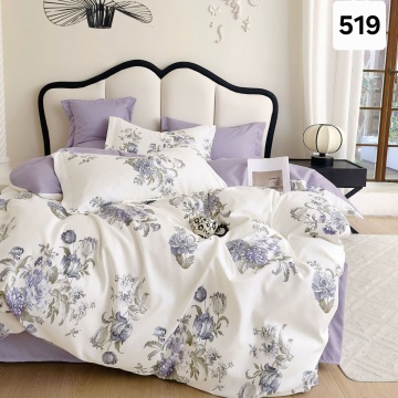 Lenjerie Finet 6 Piese cu Cearceaf Normal pentru Pat Matrimonial-GR6E 519