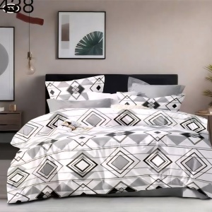 Lenjerie Finet 6 Piese cu Cearceaf Normal pentru Pat Matrimonial-GR6E 438