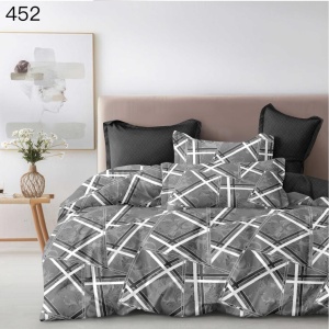 Lenjerie Finet 6 Piese cu Cearceaf Normal pentru Pat Matrimonial-GR6E 452