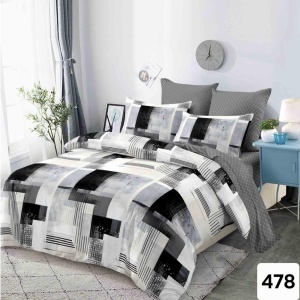 Lenjerie Finet 6 Piese cu Cearceaf Normal pentru Pat Matrimonial-GR6E 478