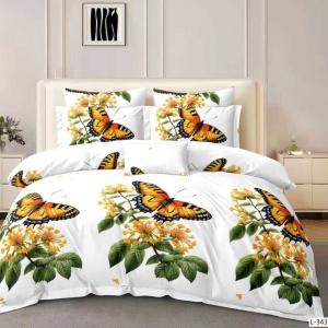 Lenjerie Finet 6 Piese cu Cearceaf Normal pentru Pat Matrimonial-GR6L 343
