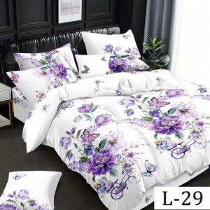 Lenjerie Finet 6 Piese cu Cearceaf Normal pentru Pat Matrimonial-GR6L 29
