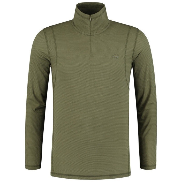 Bluza Korda Kool Quick Dry Long Sleeve Zip Neck, Olive (Marime: XL)