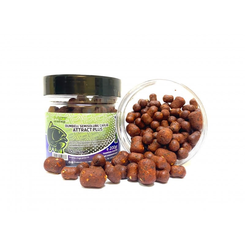 Boilies Dumbell MG Carp Semisolubil Carlig, 200g (Aroma: Capsuna) - 1 | YEO