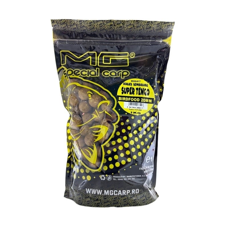 Boilies Mg Special Carp Semisolubil Super Tengo Birdfood 20mm, 1kg