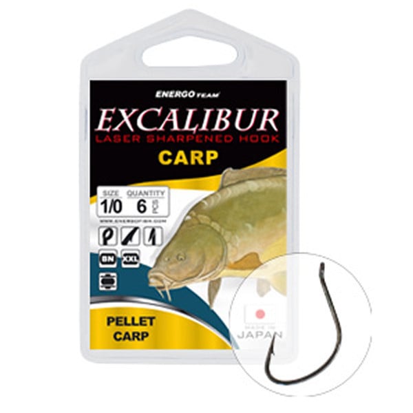 Carlige Excalibur Carp Curved Shank BN (Marime Carlige: Nr. 2)