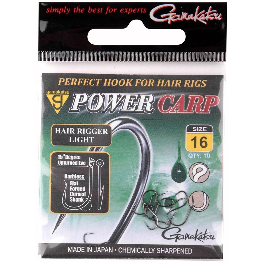 Carlige Gamakatsu Power Carp Hair Rigger Light, 10buc/plic (Marime Carlige: Nr. 12) - 1 | YEO