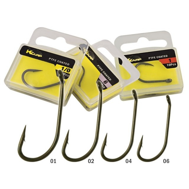 Carlige TF Hooks D-Rig, 10buc/plic K-Karp (Marime Carlige: Nr. 6)