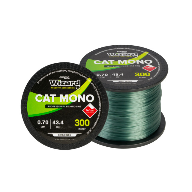 Fir EnergoTeam Wizard Cat Mono, verde-inchis, 300m (Diametru fir: 0.50 mm)