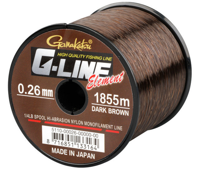 Fir Gamakatsu G-Line Element Dark Brown (Diametru fir: 0.28 mm)