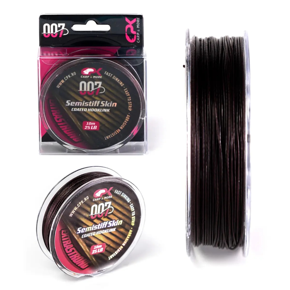 Fir Textil CPK Semistiff Skin Hooklink Brown, 10m (Rezistenta fir: 15 lbs)