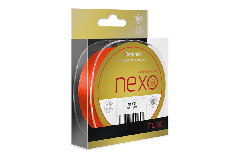 Fir Textil Delphin Nexo 8 Premium Braid Line, Fluo Orange, 300m (Diametru fir: 0.20 mm)