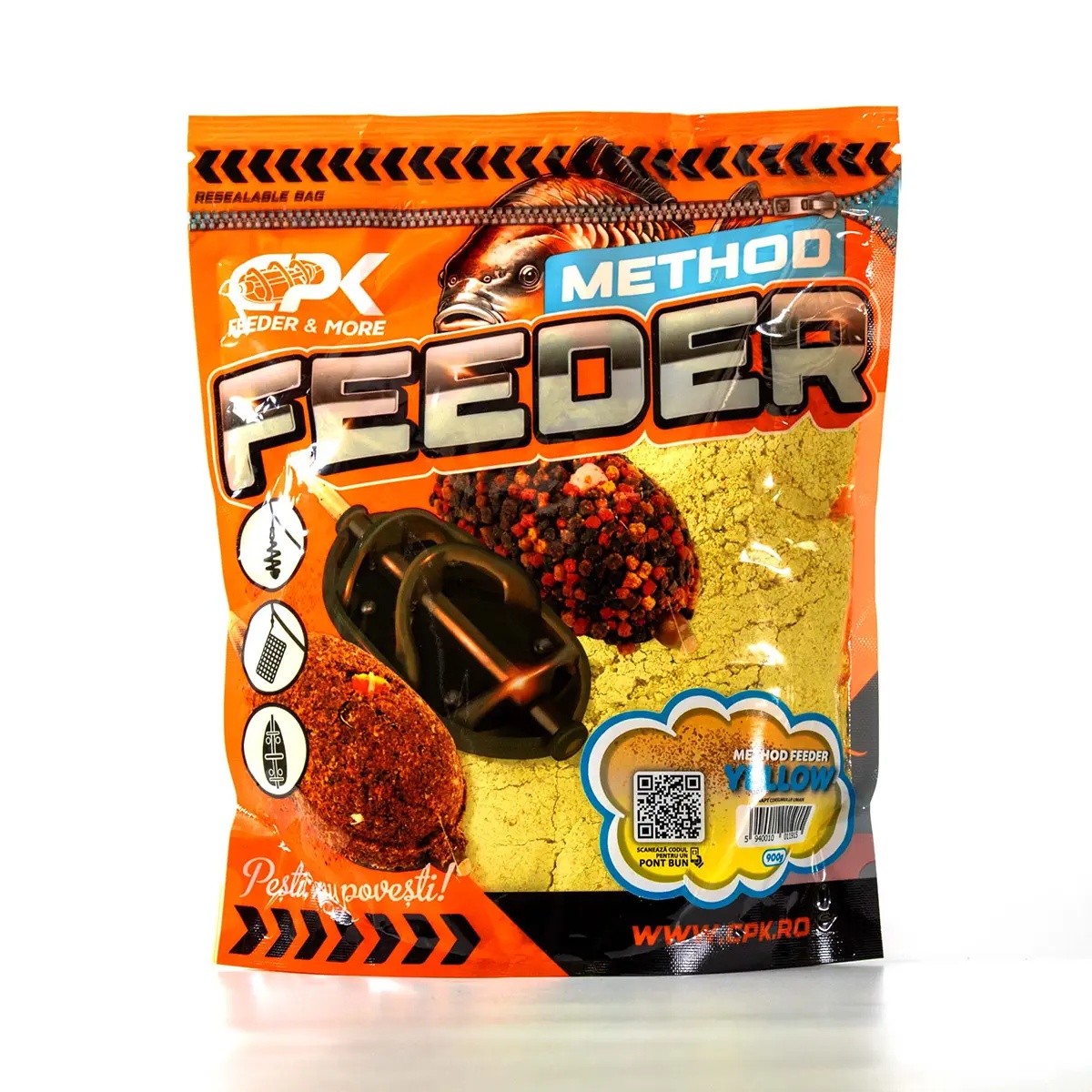 Groundbait CPK Method Feeder, 900g (Aroma: Faina de Peste & Pelete Macinate Green NButyric) - 1 | YEO